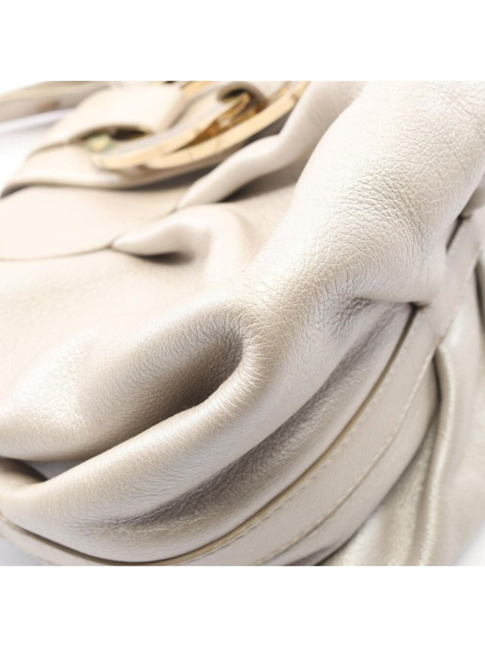 Bvlgari Handbag Chandra Champagne Gold Leather - Picture 7 of 9